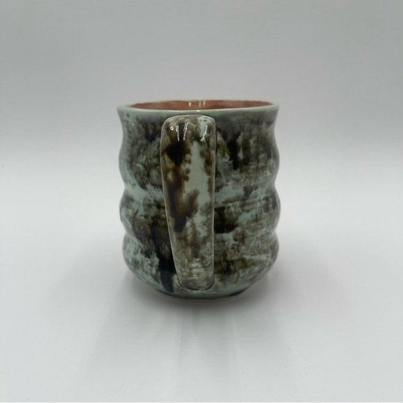 Stoneware Coffee Mug Large Size Hand Painted Unique Earthy - Picture 4 of 10